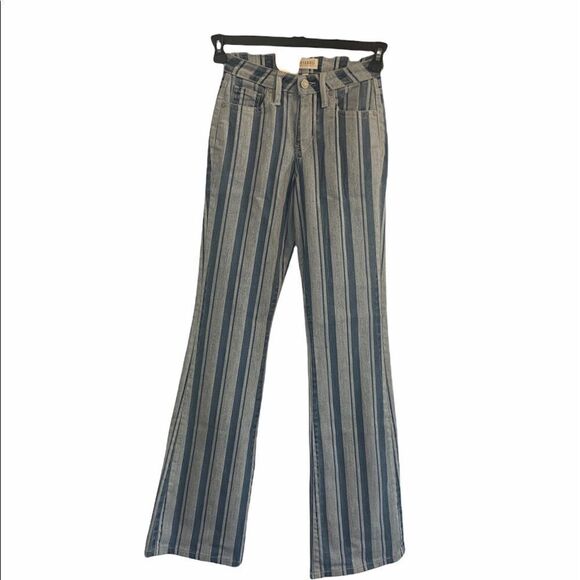 SHYANNE BLUE STRIPE BOOTCUT JEANS - Picture 3 of 7